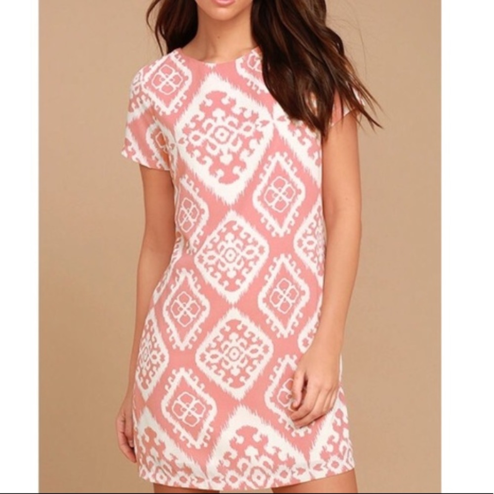 Periwinkle/blue and white pattern dress